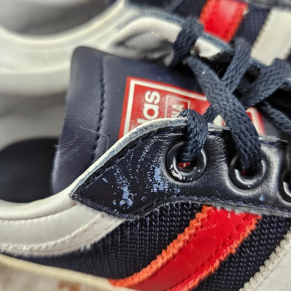 Adidas Americana Low Sneakers‎ Mens 7 Blue Red Suede Shoes EF2511 Legend Ink